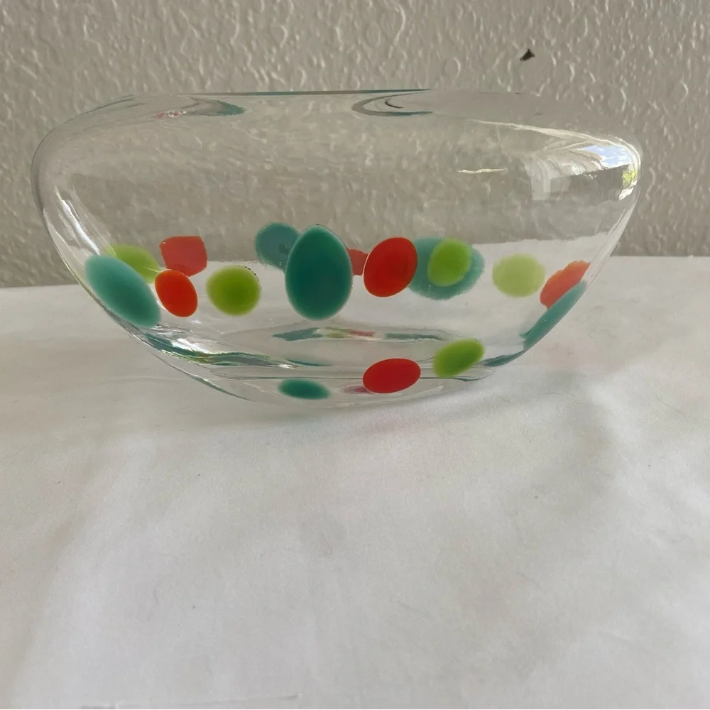 Crate & Barrel hand blown vase